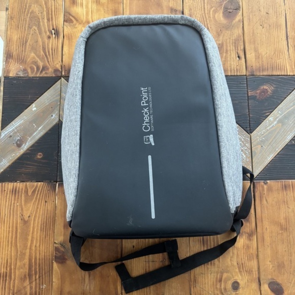 XD Design Anti-Theft‎ Backpack Grey Black Laptop Bag Shockproof School Work Logo